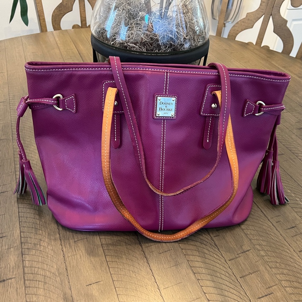 Dooney & Bourke Vibrant Magenta Tote - Picture 12 of 16